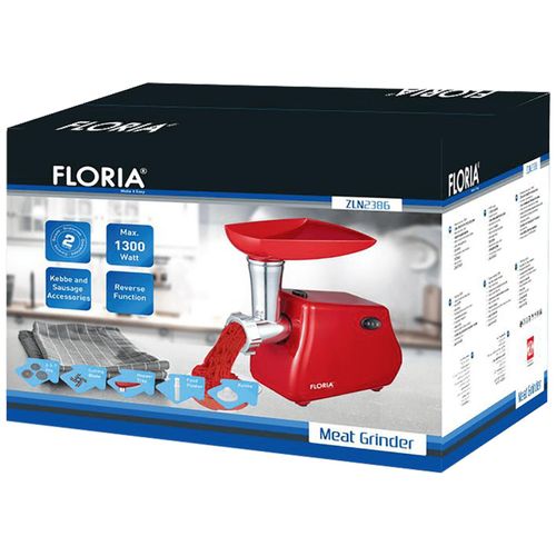 Floria Mašina za mlevenje mesa, snaga 1300 W, crna - ZLN2386/BK slika 2