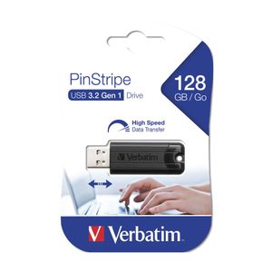 USB stick Verbatim 3.2 Gen1 #49319 128GB Pinstripe, crni