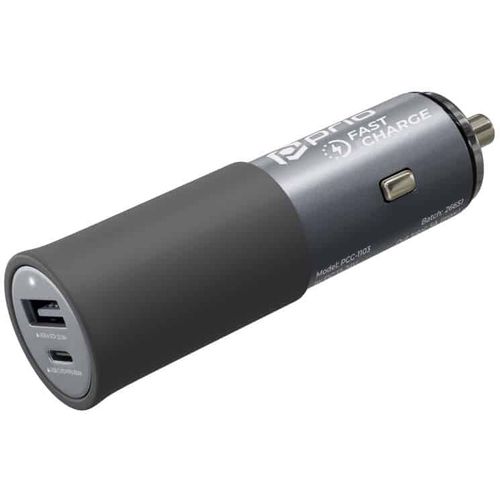 Prio auto punjač za brzo punjenje 100 W PD (USB C) + 22,5 W (USB A) crni slika 6