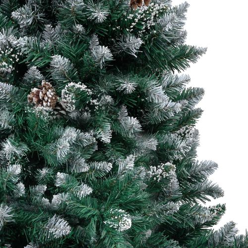 Umjetno božićno drvce sa šiškama i bijelim snijegom 150 cm slika 9
