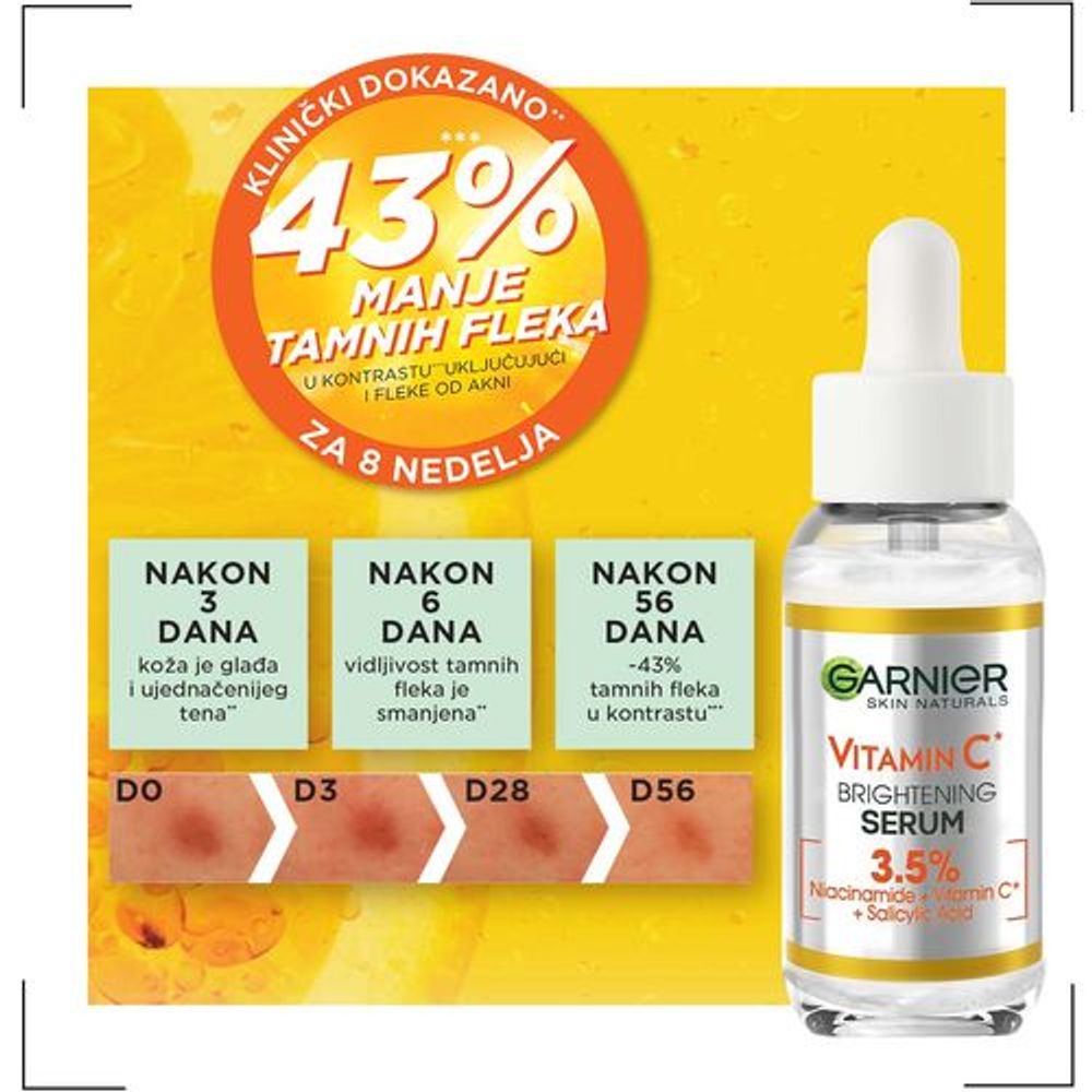 Garnier Skin Naturals serum za lice Vitamin C 30ml slika 4