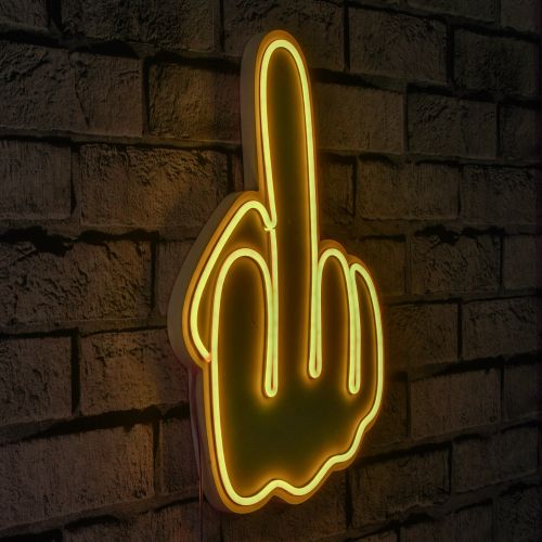 Wallity Ukrasna plastična LED rasvjeta, Middle Finger - Yellow slika 10