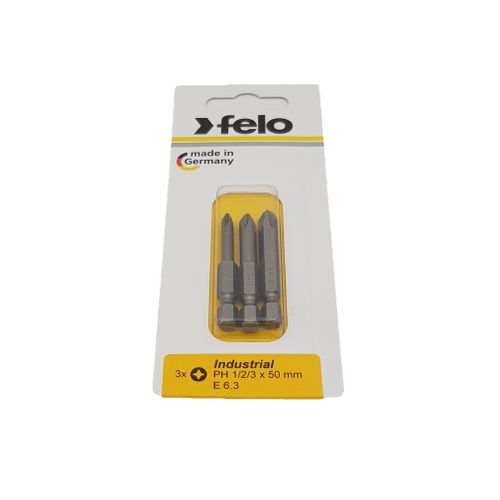 Bit Felo Industrial Phillips PH1/PH2/PH3 x 50 03293116 3 kom u blisteru slika 2