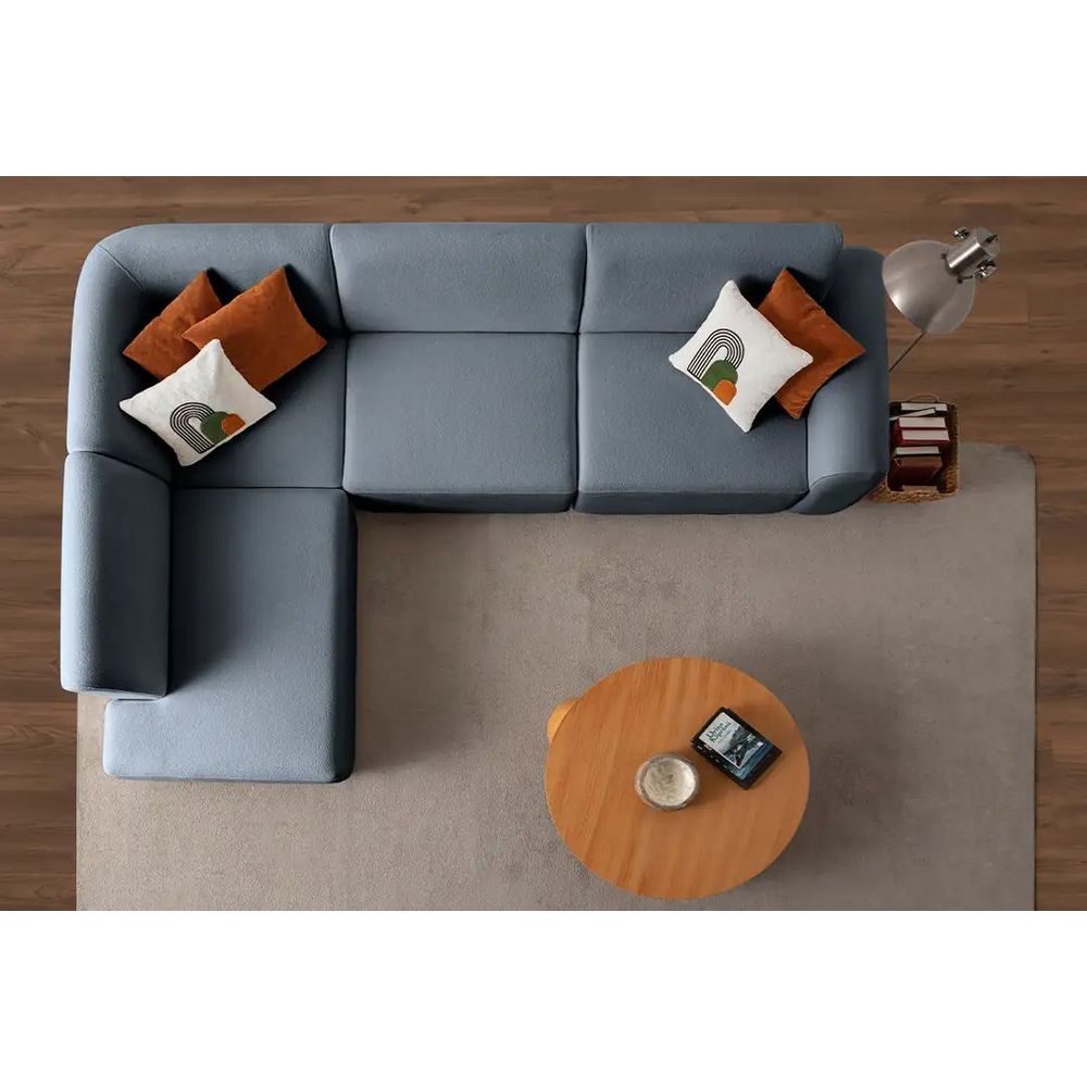 Ugaona Sofa S-Loft Left - Plava boja slika 5