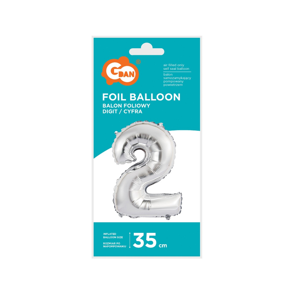 FG-C35S2 Folijski balon 2 Silver 35cm slika 2