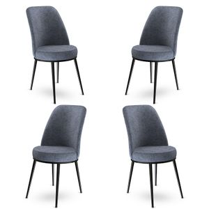 Dexa - Fume, Crni Bar Stolovi (Set od 4 Komada)