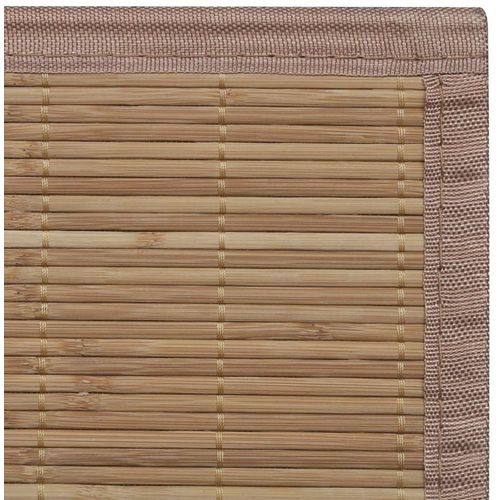 Pravokutni smeđi tepih od bambusa 150 x 200 cm slika 3