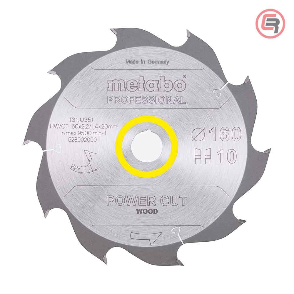 Metabo List Kružne Pile 160 x 2,2 / 1,4 x 20 / Z = 10 Power Cut Wood Professional - 628002000 slika 1