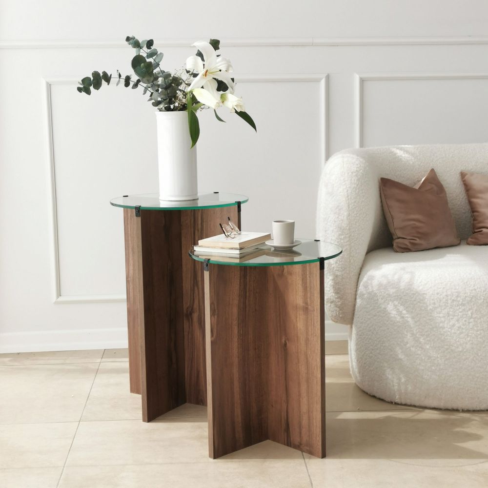 Lily - Set od 2 Stolića za Gniježđenje od Oraha slika 1