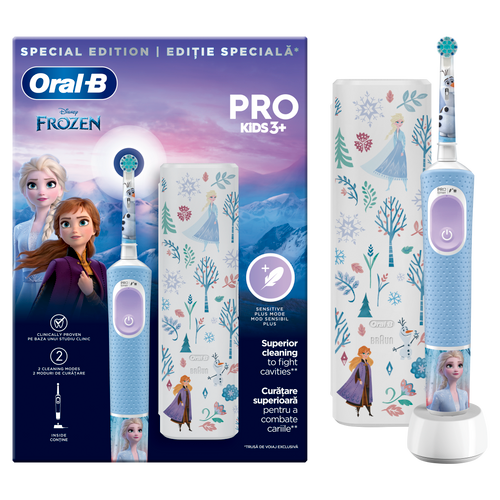 Oral-B Kids Frozen, Električna četkica sa putnom kutijom za decu 3+ slika 1