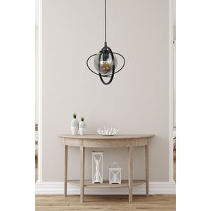 Nepal Tekli Siyah Füme Camlı Sarkıt Lampa - BlackFume Chandelier