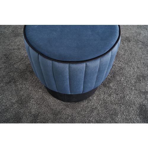 Atelier Del Sofa Tabure, Plava, Rose Puf - Blue slika 3