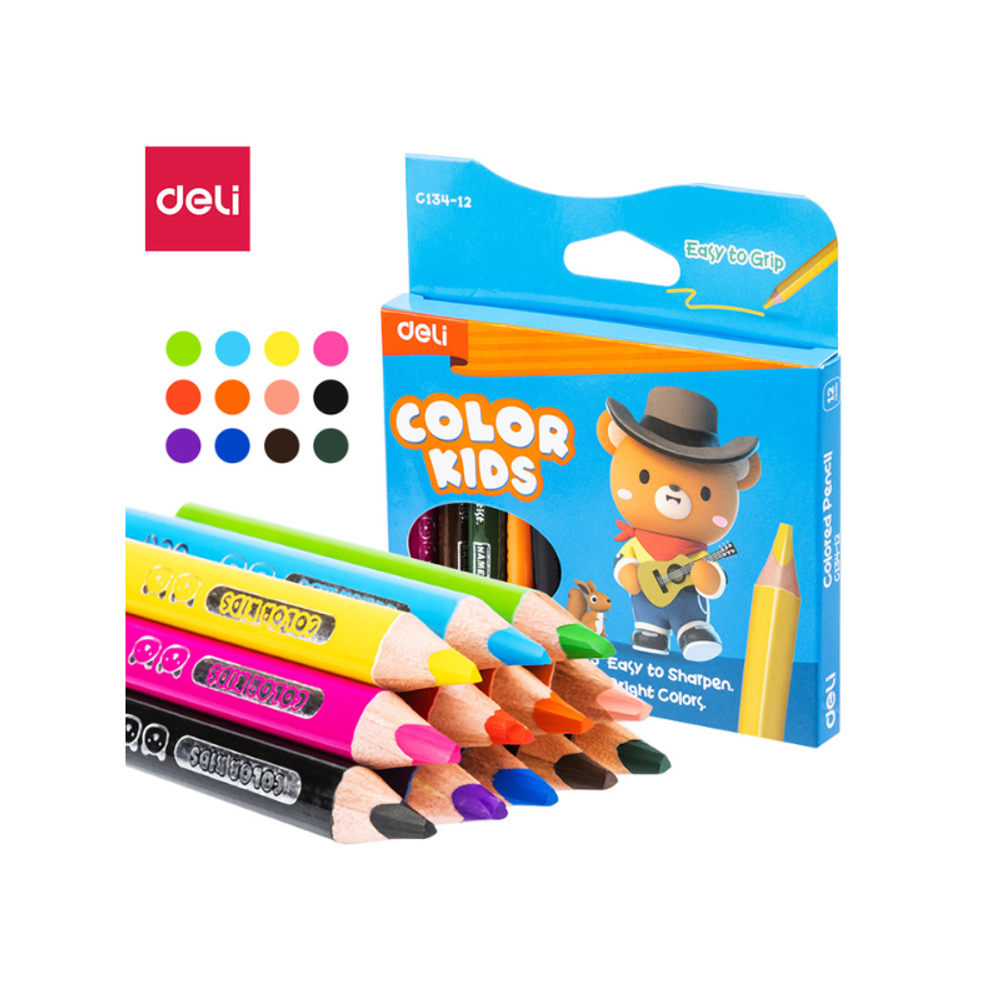 DRVENE BOJICE JUMBO KRATKE COLOR KIDS 1/12 slika 1