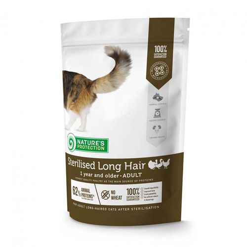 Nature's Protection Super Premium Adult Cat Sterilised Long Hair Živina, hrana za mačke 2 kg slika 1