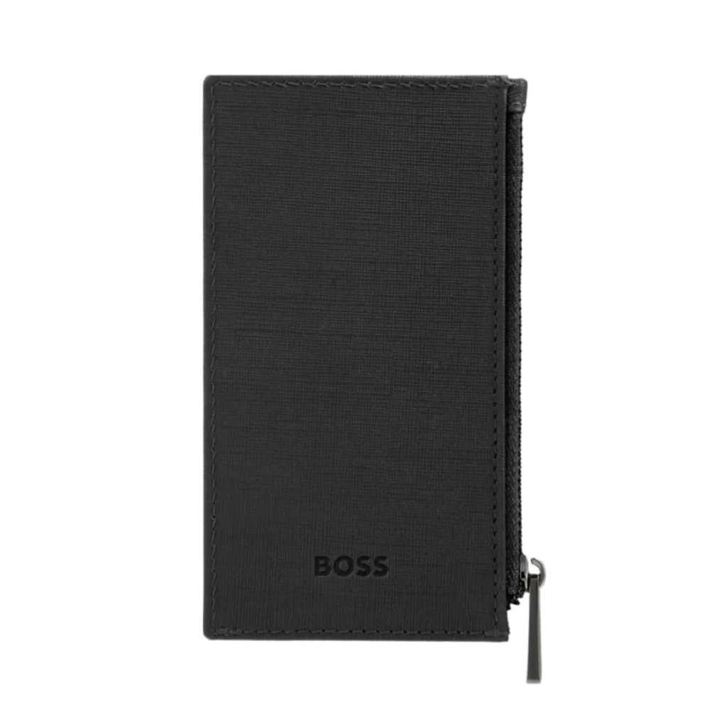 Hugo Boss Držač kartica Double B Saffiano sa zipom HLK526A crna slika 2