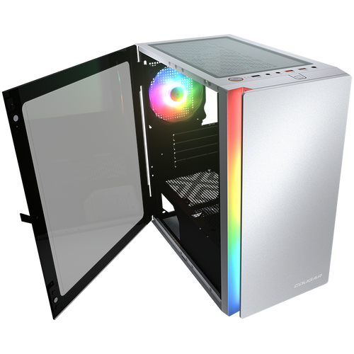 COUGAR | Purity RGB White | PC Case | Mini Tower / TG Front Panel with ARGB strip / 1 x ARGB Fan / 3mm TG Left Panel slika 8