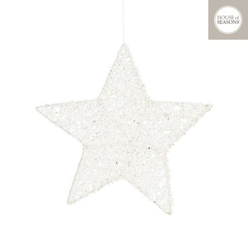 Novogodišnja dekor zvezva Hanging ornament star 25cm 1162445 - White - EDL slika 1