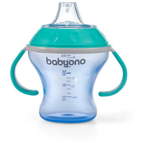 BabyOno Neprolijevajuća čaša Natural, plavo-tirkizna slika 1