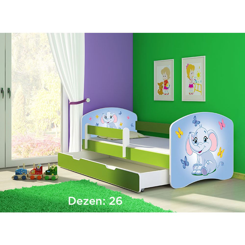 ACMA Dječiji krevet Acma II sa ladicom Green - 180x80cm - Dezen 26 slika 2