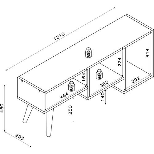 Gune White
Oak TV Stand slika 8