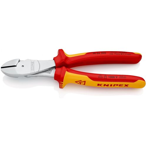 Knipex kose sečice ojačane izolovane 1000V VDE 200mm 74 06 200 slika 1