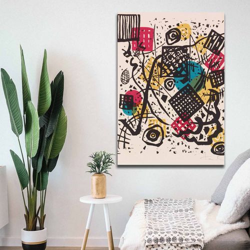 70100KANDINSKY005 Multicolor Decorative Canvas Painting slika 1