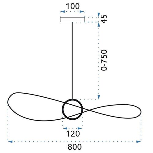 TOOLIGHT AŽURNA LED PRIVJESAK LAMPICA 80cm APP652-1CP slika 13