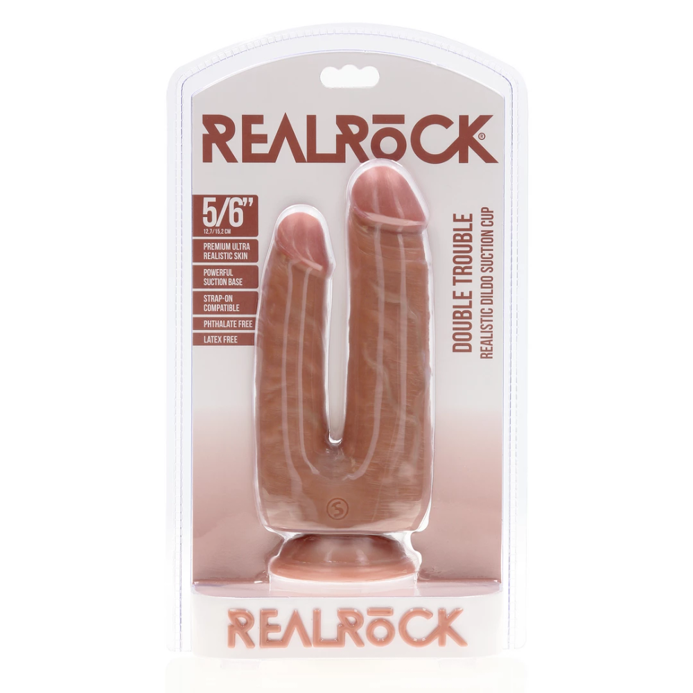 RealRock by Shots Double Trouble Dildo 5/6 - 12,7/15,2 cm slika 2