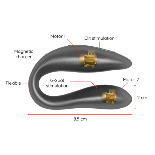 Oninder Double Pleasure G-Spot &amp; Clitoral Stimulator App Controlled slika 3