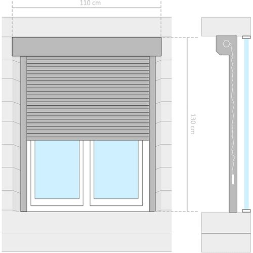 Rolete aluminijske 110 x 130 cm bijele slika 13