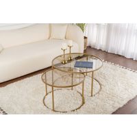 Set stolića za kafu Aurum 80, 60 u zlatnoj i bronzanoj boji