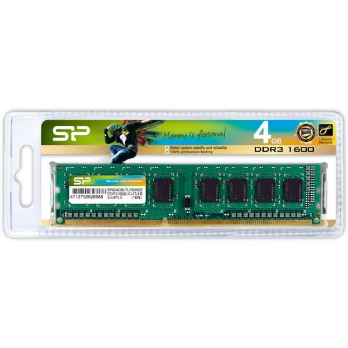 Silicon Power SP004GBLTU160N02 DDR3 4GB 1600Mhz CL11 UDIMM slika 2