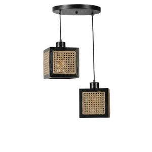 Kumsal 2 Li Tepsili Siyah Rattan Avize Rattan
Black Chandelier