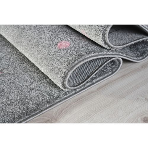Dječji tepih NEBO - sivi - rozi - 120*170 cm slika 3