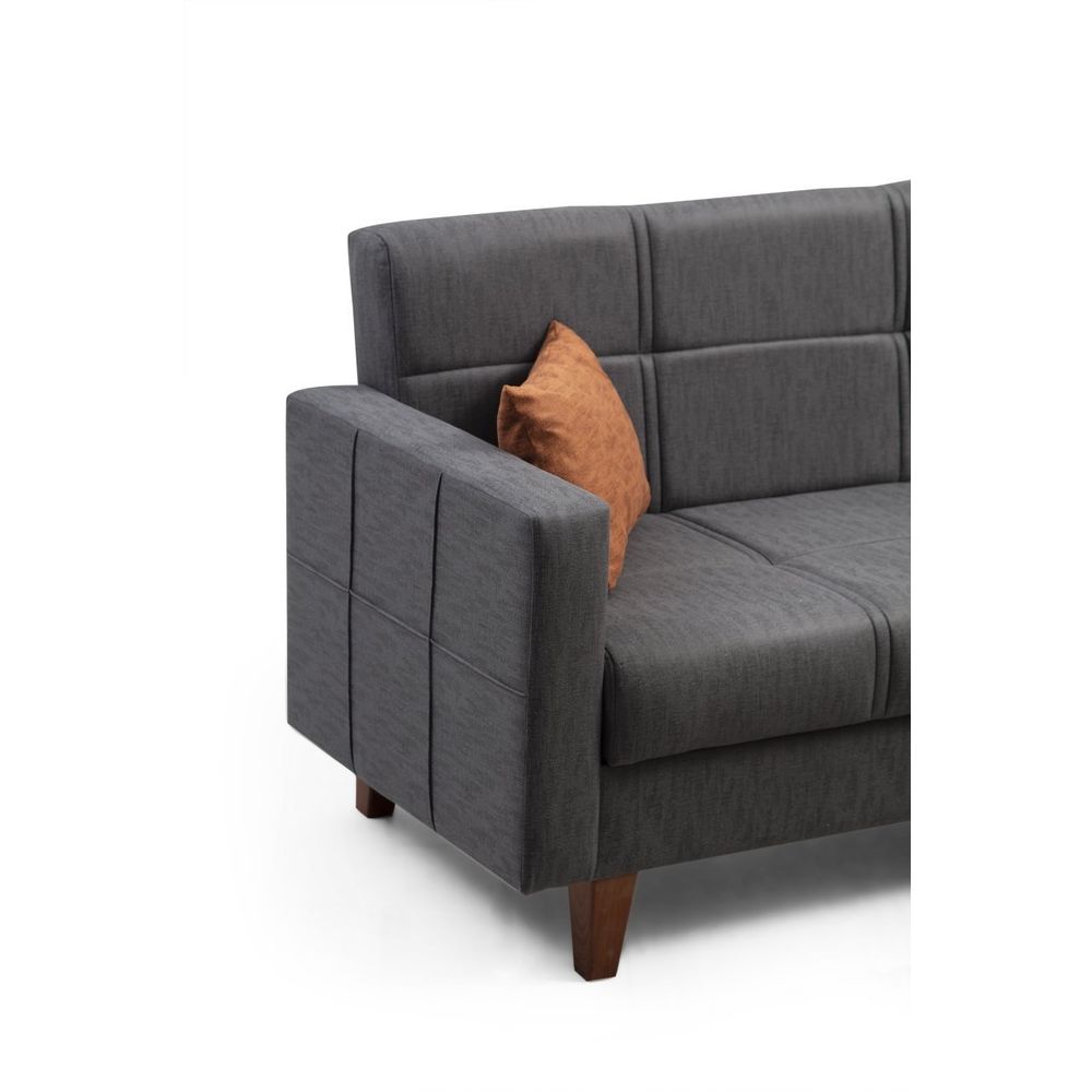 Polya - Tamnosiva Ugaona Sofa na Razvlačenje slika 4