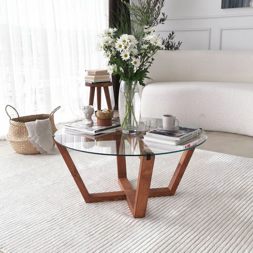 Lotus Wooden Coffee Table slika 3