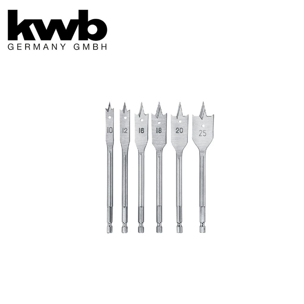 KWB KWB set plosnatih borera za drvo 10 - 25 mm, 6 kom slika 1