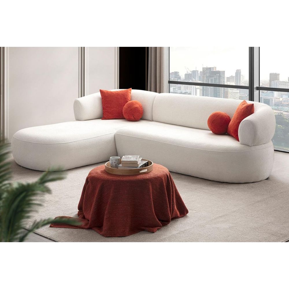 Ugaona Sofa Roma Left - bijela boja slika 1
