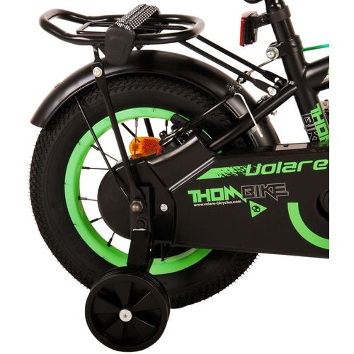 Volare dječji bicikl Thombike 12" s dvije ručne kočnice crno-zeleni slika 4