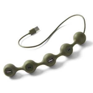 LEXON PEAS USB Hub sa 2 USB + 2 USB-C porta Kakhi boja