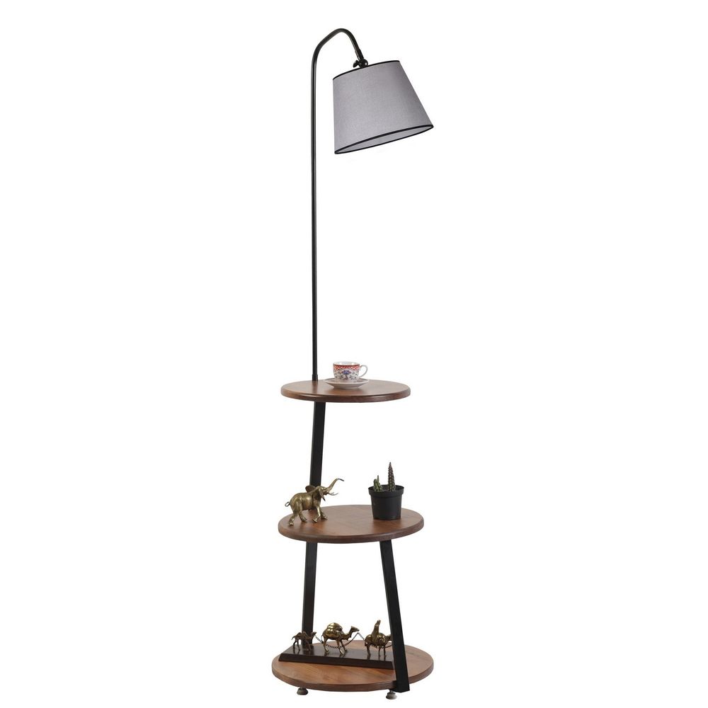 Podna Lampa Sorti 8743-4 u Bojama Oraha, Crne i Sive slika 2