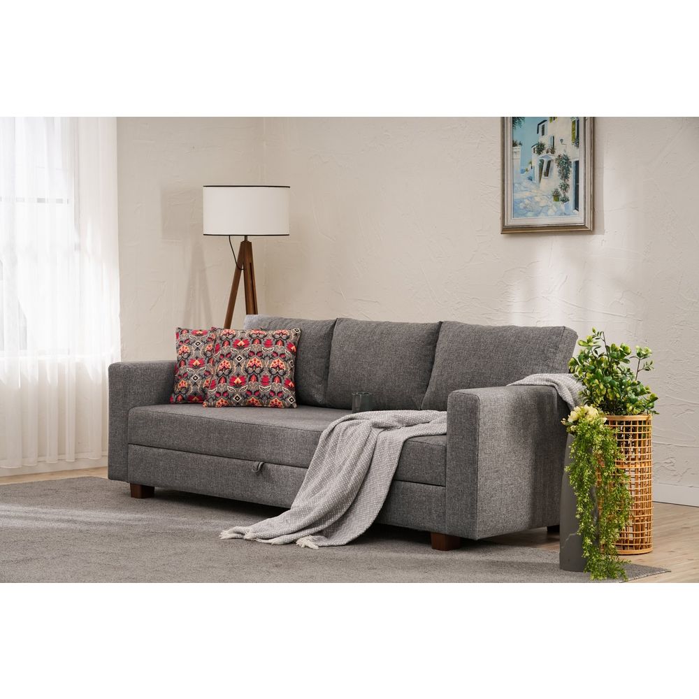 Aly - Siva Troosjedna Sofa na Razvlačenje slika 2
