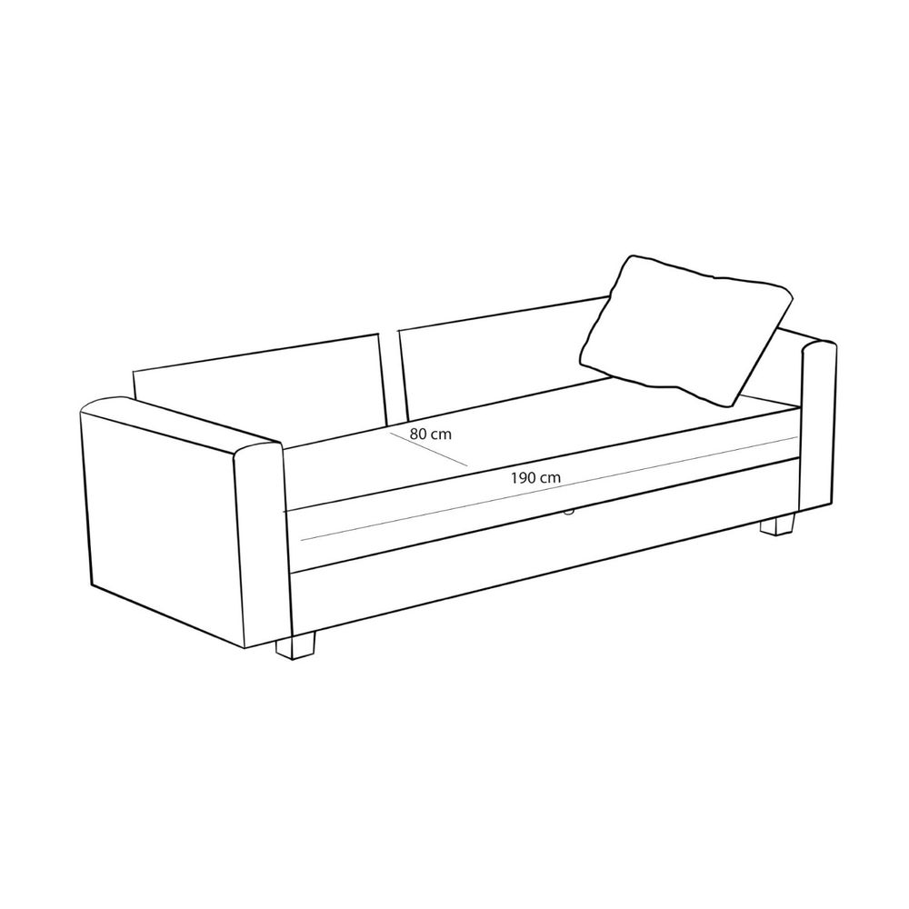 Aly Arzilla - Krem Sofa na Razvlačenje za 3 Osobe slika 12