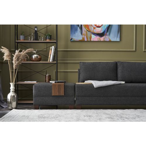 Atelier Del Sofa Fly Right - Anthracite Anthracite Corner Sofa-Bed slika 4