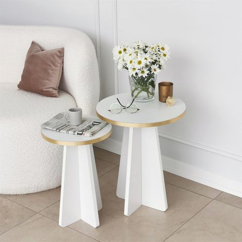 Mushroom 2 - Gold, White Gold
White Coffee Table Set slika 4