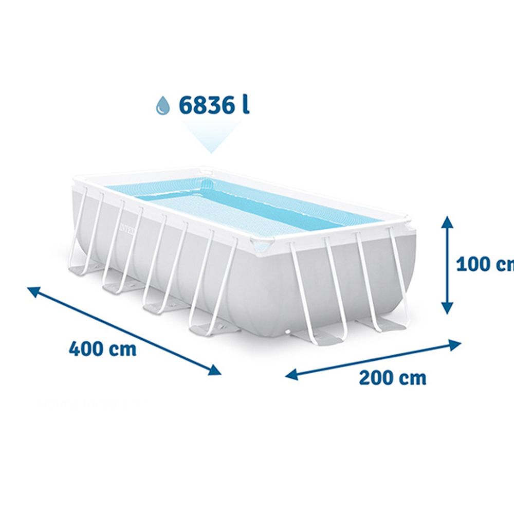 Intex bazen sa metalnom konstrukcijom Prism Frame 400 x 200 x 100 cm 26788NP slika 5