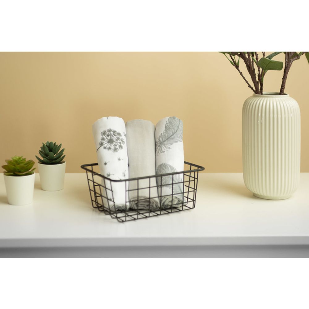 Muslin pelene 3 kom – sivo slika 5