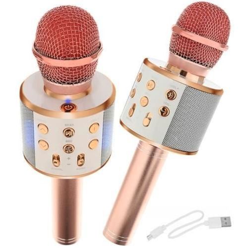 Karaoke mikrofon s zvučnikom rozi slika 3