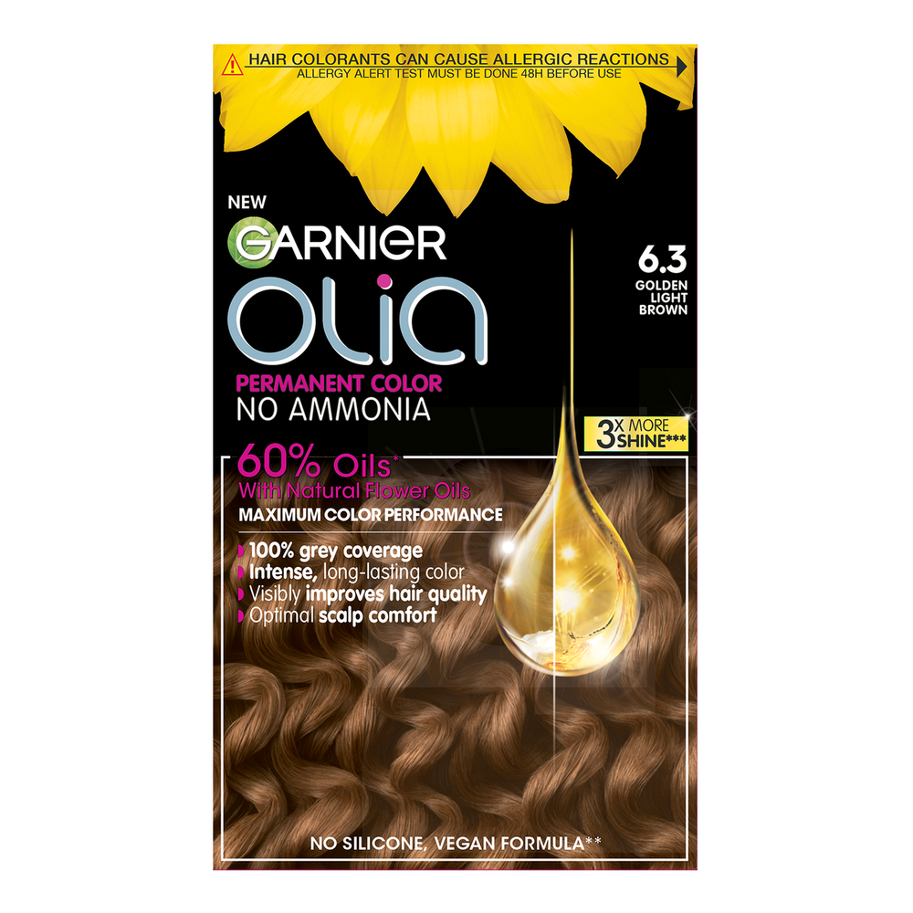 Garnier Olia 6.3 Zlatno svijetlo smeđa boja za kosu slika 1