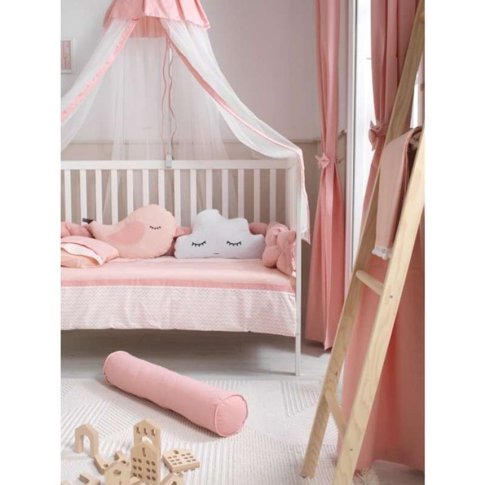 Belis Set posteljine sa ogradicom za krevetac Poli 120x60cm, Pink slika 2